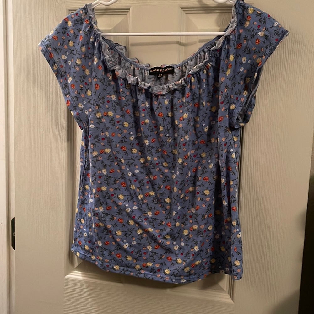 Almost famous off shoulder tee- size M.